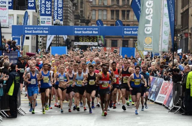 Thousands of runners take part in the Great Scottish Run every year. Picture: Hemedia