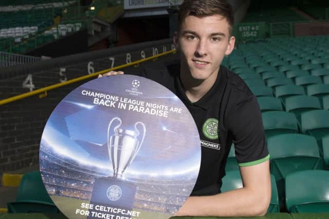 Celtic's Kieran Tierney is relishing the chance to take on Barcelona. Picture: Craig Foy/SNS