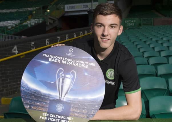 Celtic's Kieran Tierney is relishing the chance to take on Barcelona. Picture: Craig Foy/SNS