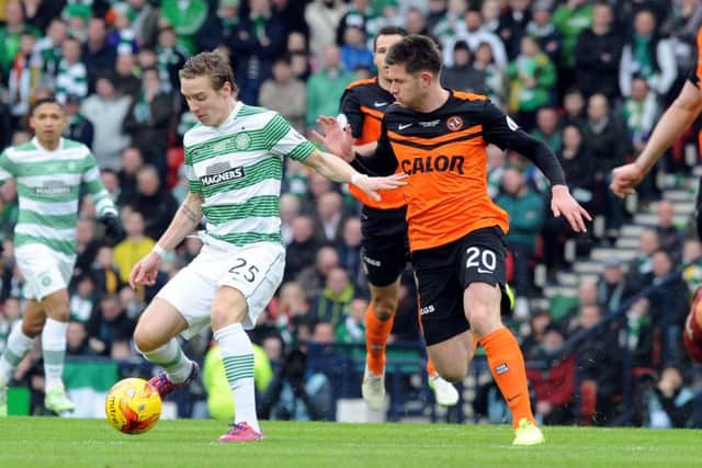 Stefan Johansen helped Celtic beat Dundee United in the 2015 League Cup final. Picture: Lisa Ferguson