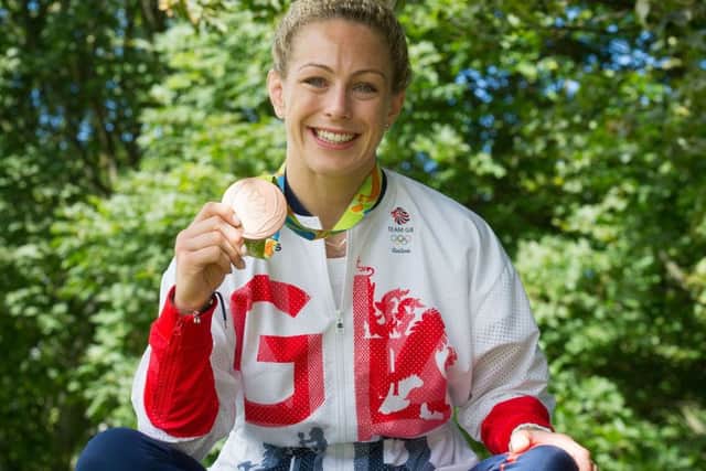 Sally Conway proudly shows off her Olympic bronze medal. PPicture: Steven Scott Taylor