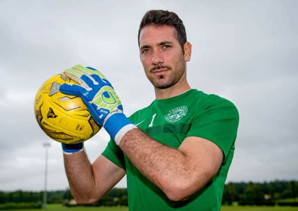 Ofir Marciano is desperate to make his debut for Hibs. Picture: SNS.