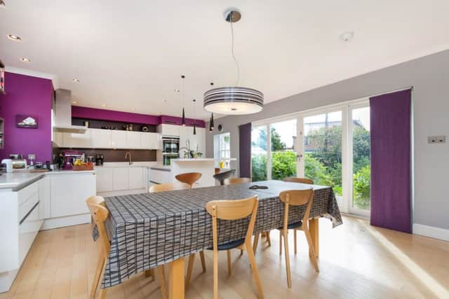 The kitchen, which is housed in an extension at the back of the house