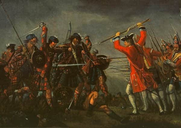A painting depicting Jacobite forces in battle with the British soldiers. Picture: Creative Commons