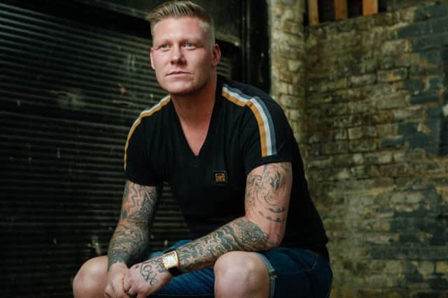 The tattoos tell the story of Garry O'Connor's life. Picture Toby Williams