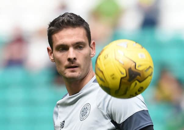 Craig Gordon warms up for yesterdays game against Aberdeen at Celtic Park where he found himself relegated to the bench, with Dorus de Vries preferred in goal.  
Photograph: Craig Foy/SNS
