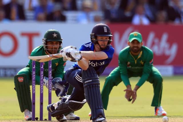 Skipper Eoin Morgan leads from the front as he strokes his way to 68, and England to victory. Picture: Adam Davy/PA