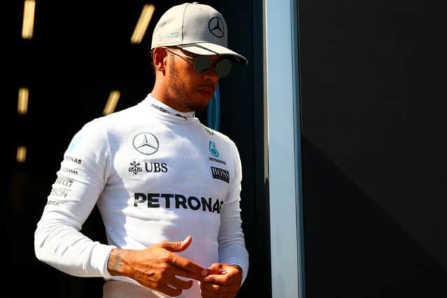 Lewis Hamilton leaves the garage at Spa-Francorchamp. Picture: Dan Istitene/Getty Images