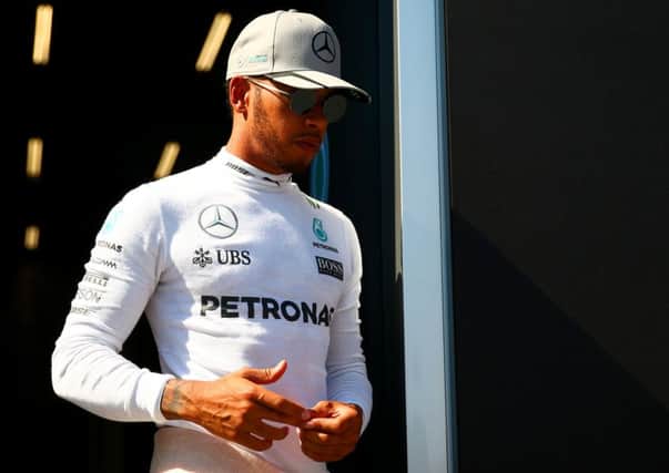 Lewis Hamilton leaves the garage at Spa-Francorchamp. Picture: Dan Istitene/Getty Images