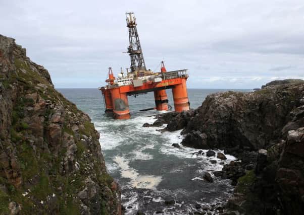 Debris from the Transocean Winner drilling rig has been discovered around the grounding site. Picture: PA