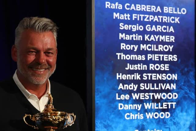 European Ryder Cup captain Darren Clarke at the team announcement at Wentworth. Picture: Andrew Matthews/PA Wire