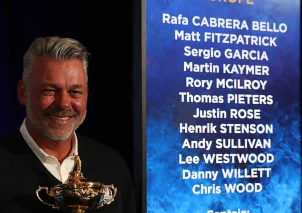 European Ryder Cup captain Darren Clarke at the team announcement at Wentworth. Picture:  Andrew Matthews/PA Wire