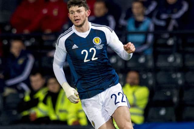 Oliver Burke has made two friendly appearances for Scotland and could still be poached by England. Picture: SNS.