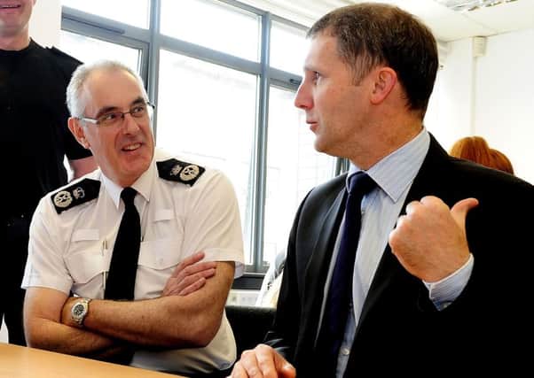 Justice Minister, Michael Matheson (right) with Police Scotland Chief Constable, Phil Gormley. Picture: Michael Gillen