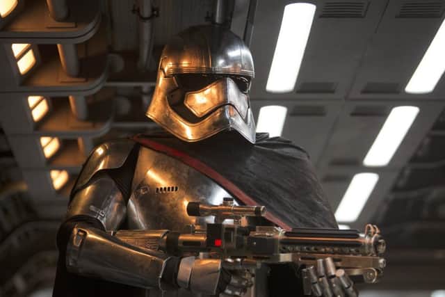 Star Wars: The Force Awakens, starring Gwendoline Christie as Captain Phasma, was made at Pinewood. Picture: David James/Lucasfilm