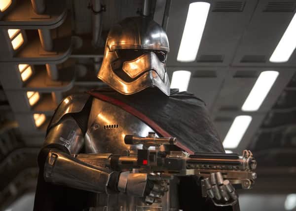 Star Wars: The Force Awakens, starring Gwendoline Christie as Captain Phasma, was made at Pinewood. Picture: David James/Lucasfilm