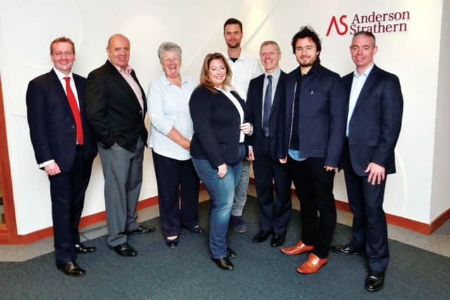 Table talk: The guests at the Anderson Strathern discussion, main from left, Douglas McLachlan, Marc Crothall, Shirley Spear, Sara Roberts, Tom Chisholm, Paul Brown, Josh Littlejohn, Robert Allan. Picture: Stewart Attwood