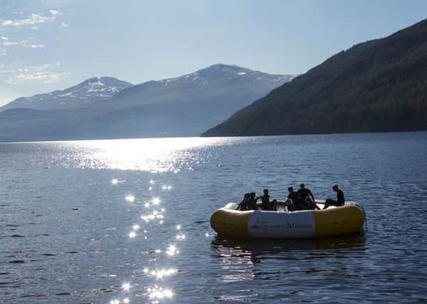 Enjoying Water Trampolining in the sunshine on Loch Tay. Picture: Taymouth Marina