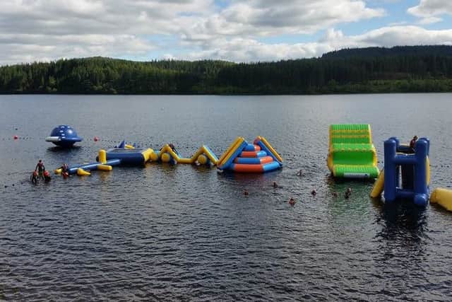 The fun inflatables at Loch Ard. Picture: Go Country Facebook