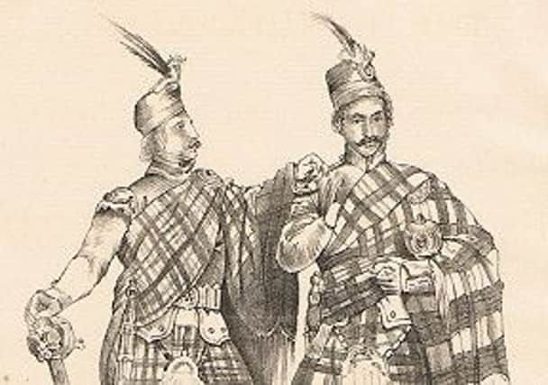 The Sobieski brothers were known for wearing every "tag and rag" and "tinsel ornament" of Highland costume. PIC Scottish Tartans Authority.