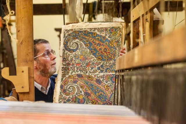 Paisley, hometown of the world famous Paisley Pattern and one time centre of the global textile industry, opened up its museum archive today to provide a glimpse of the renowned textiles collection. Picture: John Devlin