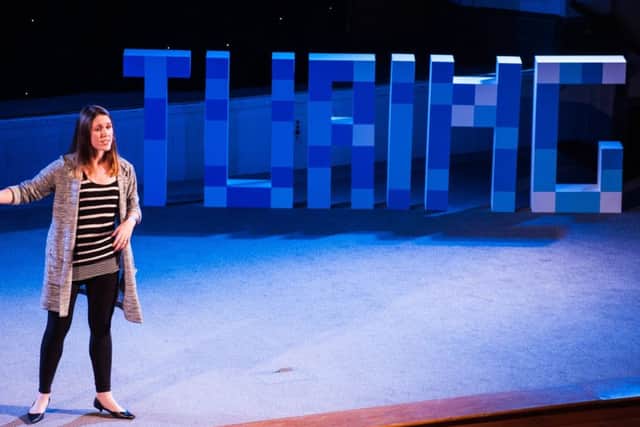 Hilary Roberts of Skyscanner speaks at the Turing Festival