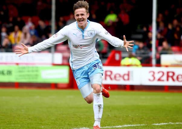 James Maddison celebrates scoring for Coventry and now aims to bring attacking flair to Aberdeen. Picture: Getty.