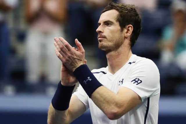 Andy Murray celebrates his victory over Marcel Granollers in the second round of US Open. Picture: Al Bello/Getty Images