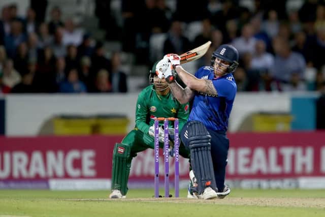 England's Ben Stokes bats during the fourth one day international at Headingley. Picture: Richard Sellers/PA Wire.