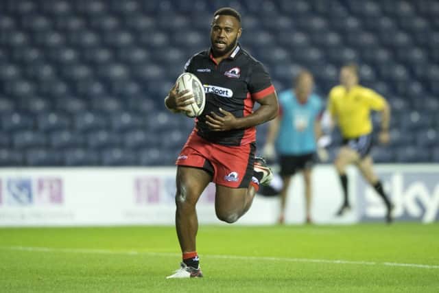 Solomoni Rasolea adds an extra dimension to Edinburgh's attack. Picture: Gary Hutchison/SNS/SRU