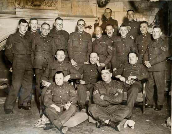 Photograph of officers taken in the crypt of Newbattle Abbey.
 PIC Andrew O'Brien