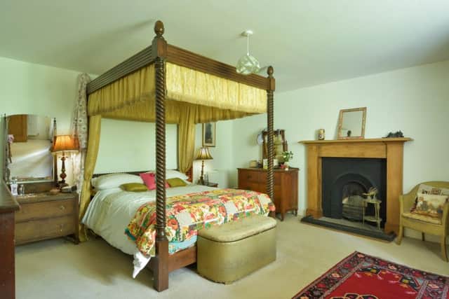 The traditional master bedroom
