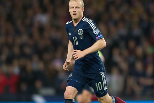 Steven Naismith in action for Scotland