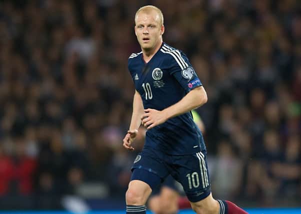 Steven Naismith in action for Scotland