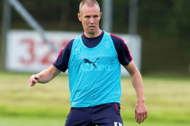 Kenny Miller scored four in the 7-0 win over Linfield. Picture: Kris O'Rourke/Rangers FC via Press Association Images