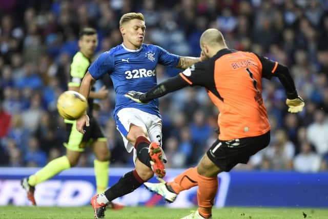 Martyn Waghorn will be in the Rangers squad to face Celtic after recovering from a hamstring injury. Picture: Ian Rutherford/PA Wire