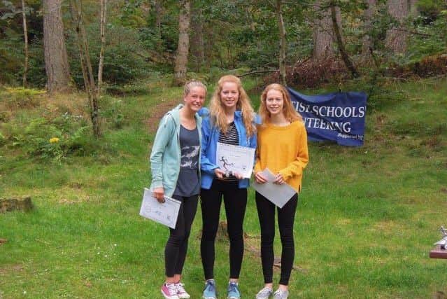 Left to right: Jura MacMillan, Eilidh and Kirsty Campbell.