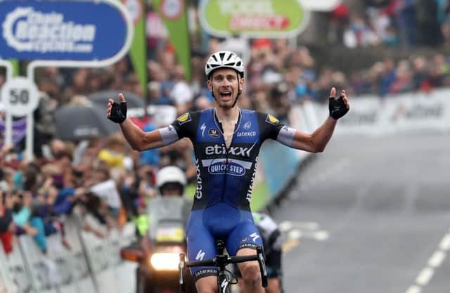 Julien Vermote wins stage two of the 2016 Tour of Britain. Picture: PA Wire