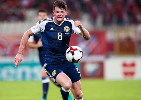 Oliver Burke, played 65 minutes of Scotland's 5-1defeat of Malta. Picture: SNS