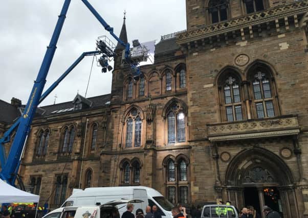 Outlander was filming in Glasgow yesterday Picture: University of Glasgow