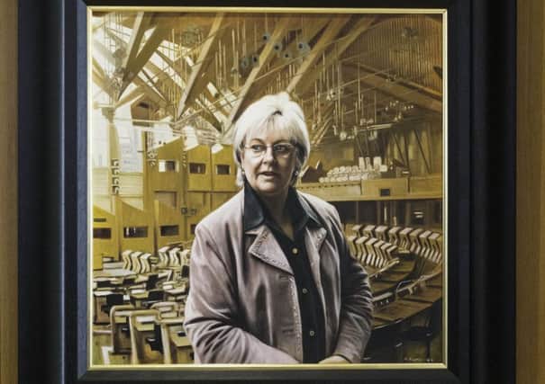 Painting of the late MSP Margo Macdonald. Picture: Scottish Parliament