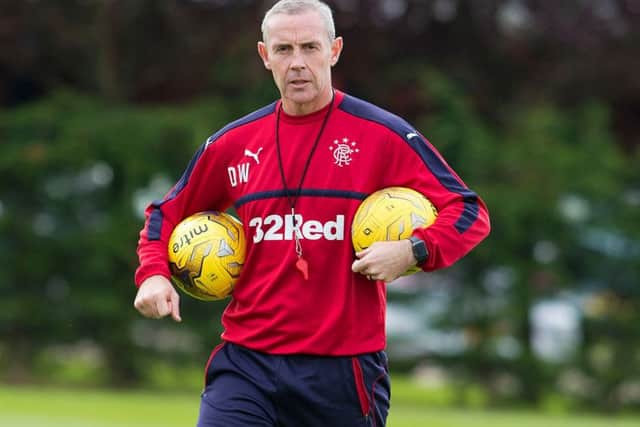 Assistant manager David Weir has urged the Rangers players to keep their emotions in check against Celtic. Picture: Kirk O'Rourke/Rangers FC/Press Association Images