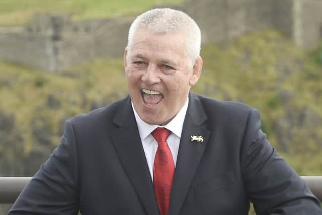 Warren Gatland poses in front of Edinburgh Castle. Picture: Greg Macvean