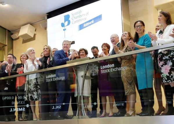 The SCC delegation opens the markets at the London Stock Exchange. Picture: Contributed