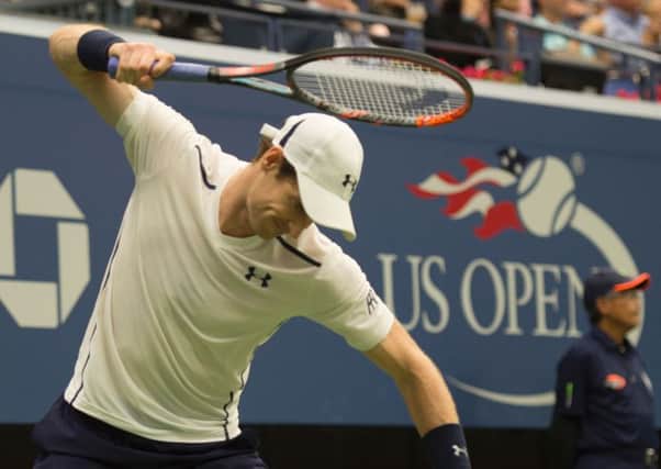 A frustrated Andy Murray during his US Open quarter-finals defeat to Kei Nishikori. Picture: AFP/Getty