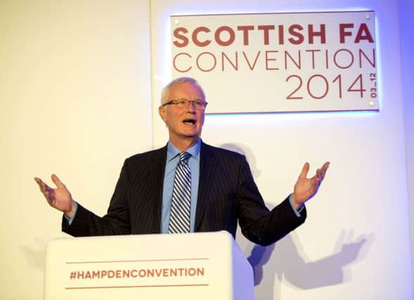 Barry Hearn speaking at the Scottish FA convention in 2014. Picture: SNS