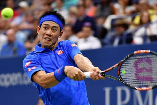 Kei Nishikori of Japan defeated Andy Murray in five sets.  Picture: Mike Hewitt/Getty Images
