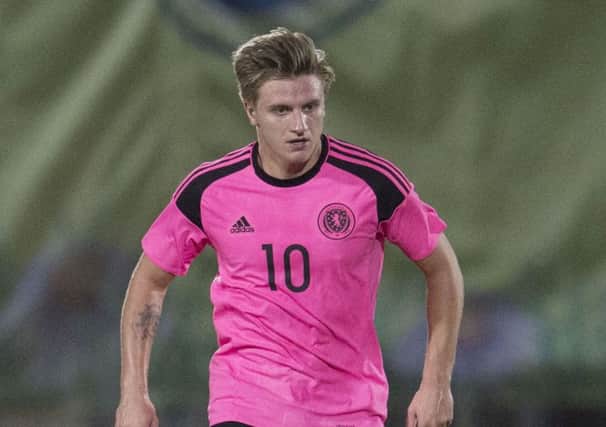 Jason Cummings in action for Scotland Under-21s. Picture: SNS.