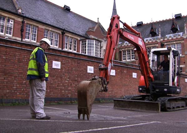Excavators at work in the Leicester car park where King Richard IIIs remains were found. Picture: PA