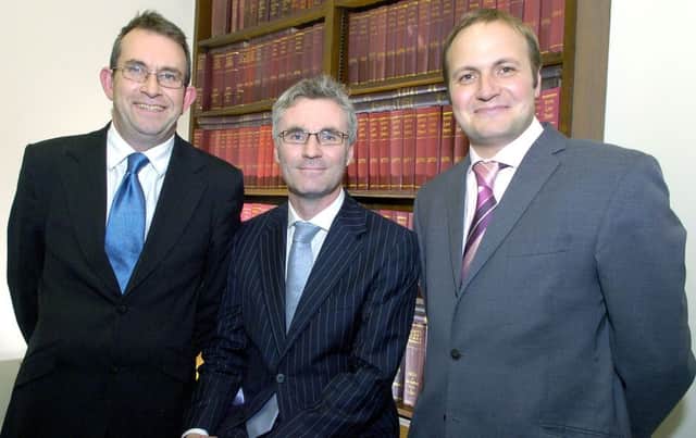 Solicitor-advocate Martin Morrow, solicitor-advocate Neil Hay and solicitor Murray Aitken, the three directors of MTM: PIC LISA FERGUSON